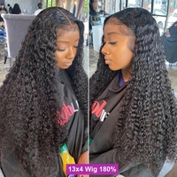 Perruque Lace Front 13x6 13x4 en Cheveux Humains Ondulés, HD Transparente, Sans Colle, Full Lace, Pré-Pluckée, 100% Cheveux Naturels pour Femmes Noires