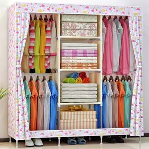 Armario <span class=keywords><strong>de</strong></span> <span class=keywords><strong>Tela</strong></span> Simple para Dormitorio, Estructura <span class=keywords><strong>de</strong></span> Acero, Reforzado y Engrosado, Almacenamiento Colgante, Resistente y Duradero - Product Image 4