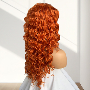 Perruque synthétique résistante à la chaleur Liwanglong Hair ZY-324, longue, à ondulations aquatiques, orange/bordeaux, pour femmes, Halloween, cosplay, costume de princesse - Product Image 4