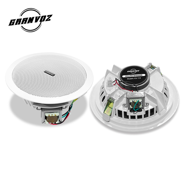 White 20W Ceiling Speaker  CS-7-8 ABS Wall Speaker 8 Ohm 8 Inch 100v Pa Speaker