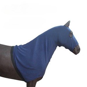 Capuche de cheval extensible confortable Couvre-cou intégral Style de selle occidentale avec fermeture à glissière Couvre-visage épaules Couvre-chef extensible - Product Image 6