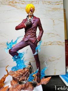 Figura de Acción de PVC de 24 cm de Sanji en Traje de Combate Negro, Blanco y Rojo, del Anime GK <span class=keywords><strong>One</strong></span> <span class=keywords><strong>Piece</strong></span>, Modelo Coleccionable Unisex - Product Image 3
