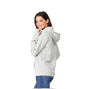 Haut à capuche d'allaitement à manches longues pour femmes enceintes, couleur unie, imprimé, pour l'automne et l'<span class=keywords><strong>hiver</strong></span> - Product Image 3