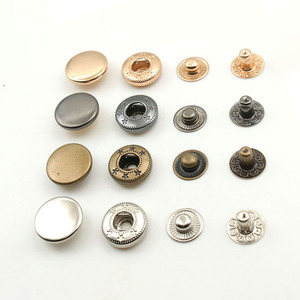 Phong Cách Hiện Đại Phương Tây Báo Chí Kim Loại Hidden Snap Nút Màu Đen Mờ Súng Kim Loại 4 Phần Fastener Nhà Máy Tùy Chỉnh Nút - Product Image 1