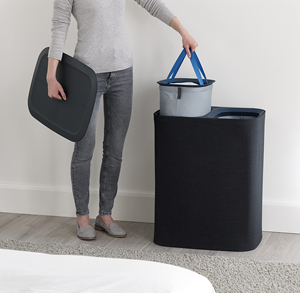 Cesto para Ropa Sucia de 90 Litros/23.8 Galones con Tapa, 2 Bolsas de Lavado Extraíbles con Asas - Product Image 2