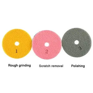 Disque de polissage diamanté humide/sec de 100 mm (4 pouces) – Outil abrasif <span class=keywords><strong>pour</strong></span> ponçage de marbre, granit, béton, comptoirs et pierres – Personnalisable OEM - Product Image 4