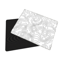 Petit tapis de souris écologique Anime Stock Topographic 270x210x3mm en tissu caoutchouté, contour antidérapant, antibactérien, minimaliste pour le bureau