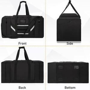 Échantillon Gratuit – Sac de Transport Personnalisé Noir pour Équipement de Secours de Pompier avec Bande Réfléchissante de Sécurité et Compartiment pour Casque - Product Image 3