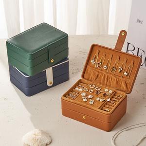 Caja de Almacenamiento Portátil Multifuncional de Lujo Vintage, Cierre a Presión, Color Personalizado, Organizador de Papel Rectangular Moderno para Pendientes - Product Image 3