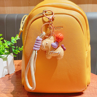 Promotion : Porte-clés Éléphant Anime Tendance et Étanche, Pendentif Téléphone et Breloque Dragonne en PVC 2D Motif Éléphant Volant avec Couronne