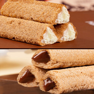 Yixinfoods Produits de boulangerie Pâtisseries végétaliennes à la crème Sandwichs en gaufrettes Biscuits Bâtonnets triangulaires Gâteau de riz Biscuit - Product Image 3