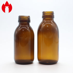 30ml 60ml 120ml 150ml 200ml 250ml 300ml şurup şişesi Oral sıvı için kalıplanmış Amber cam şişe - Product Image 5