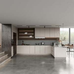 Sistema de Muebles de Cocina de Lujo Santopova con Estanterías Abiertas y Almacenamiento para Vinos - Product Image 5