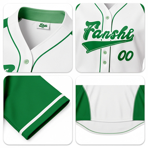 Maillot de baseball personnalisé à col en V, ensemble uniforme de baseball haut de gamme, vente en gros OEM ODM, maillots de baseball assortis - Product Image 3