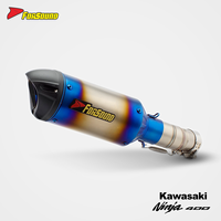 Système d'échappement pour moto Kawasaki Ninja 400 Z400, prix de gros Forsound Factory, silencieux rectangulaire à double sortie bleu brûlé