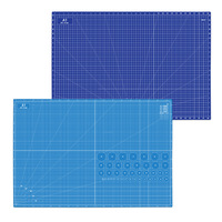 Tapis de découpe auto-guérison 12x18 pouces, règle de bureau en PVC, tapis de découpe noir et gris, planche à mesurer