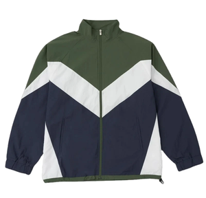 High Quality Winter Solid Plus Size Windbreaker Polyester Sportswear Nylon Panel Zipper <b>Strips</b> Tracksuit Set Men OEM Serviced - Product Image 2