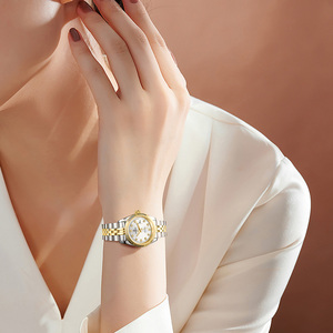 カーニバルクォーツ防水高級ステンレス鋼 30 ミリメートルポインターダイヤルパーティーギフト高級ファッションブレスレット女性用腕時計 - Product Image 6