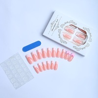 Nouveaux designs, faux ongles de luxe de haute qualité, nouvelle mode, étiquette privée personnalisée, ongles press-on à paillettes à bout français