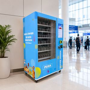 Distributeur automatique de boissons et de snacks en libre-service avec écran tactile, acceptant les pièces de monnaie, en acier inoxydable, écran tactile de 21,5 pouces, 300-600 - Product Image 2