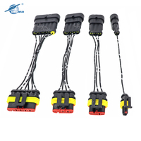 AMP 1.5series konektor tahan air pria wanita soket 1 2 3 4 5 6 Pin kawat otomotif Harness
