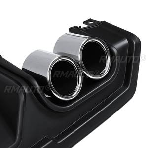 Difusor de Parachoques Trasero Inferior Negro/Cromado con Salida de Escape Doble para Honda Civic 10ª Generación Sedán 4 Puertas 2016-18 JDM - Product Image 4