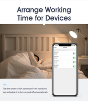 Interrupteur intelligent WiFi mini 16A 1 Gang 1 Voie en plastique, personnalisable OEM ODM DIY, compatible Tuya Google Alexa, avec minuterie et télécommande relais