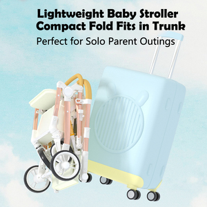 Poussette bébé légère et pliable en Offre Spéciale de l'usine chinoise Poussette bidirectionnelle Landau adapté aux voyages avec logo OEM personnalisable - Product Image 3
