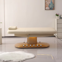 Table de massage électrique à 3 moteurs pour salon de beauté de luxe, lit de spa facial moderne et esthétique, réglable, pour clinique médicale avec chauffage