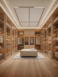 6 Door Wardrobe With Brown Glass for Bedroom Furniture Heavy Duty Iron Wardrobe <strong>Closet</strong> - Product Image 2