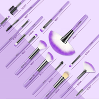 Pinceaux de Maquillage Professionnels Doux et Moelleux pour Fond de Teint, Poudre, Fard à Paupières, Kabuki, Estompeur, Blush – Lot de 18/32 Pinceaux de Maquillage