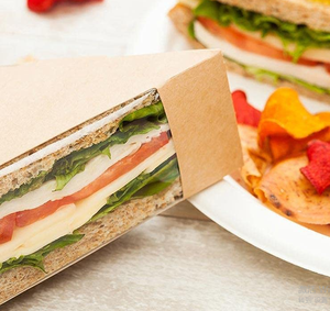 Factory Price Custom Oem Kraft Paper <strong>Cardboard</strong> Sandwich Cake Bread Transparent Lid Packaging Box <strong>Tray</strong> - Product Image 2