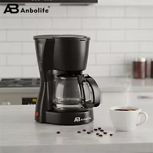 ANBOLIFE Nouvelle cafetière à filtre 0,6 L <span class=keywords><strong>grande</strong></span> capacité en plastique avec fonction maintien au chaud pour usage familial - Product Image 4