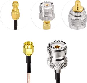 Superbat Cáp Đồng Trục SMA Đực Sang SO239 RF Bộ Chuyển Đổi 6Inch + 3 Cái, Cáp SMA Sang UHF + Bộ Chuyển Đổi SMA Sang SO239/PL259 - Product Image 4