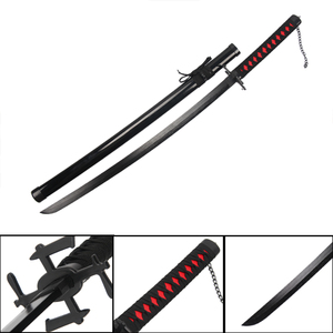 104Cm venta al por mayor Anime <span class=keywords><strong>Bleach</strong></span> Ichigo seguridad Kidults juegos de rol juguete de madera Katana espadas para Cosplay jugando niños - Product Image 2