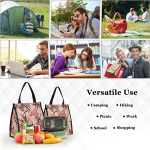 Wholesale 20L Hawaiian Style Small Lunch Cooler Bag Custom Printed Polyester Thermal Insulated Aluminum Foil Tote Cooler Bags - Product Image 5