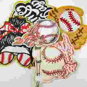 Parches Deportivos de Béisbol Bordados con Temática de Softbol para Planchar - Product Image 6