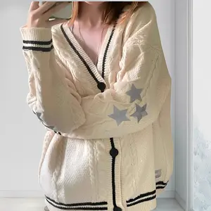 2023 winter clothes custom TS cardigan women embroidered sweater long sleeve knit top cardigan woman cardigan sweater coat
