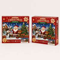 Boîte en carton ivoire imprimée CMJN couleur vive pour puzzle de Noël, emballage en carton blanc 350 g/m² SBS – Offre Fabricant
