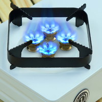 Réchaud de camping portable AZ06 coupe-vent, nouveau modèle 2025, brûleur à gaz butane avec allumage piézo, 4000W haute puissance pour barbecue en plein air, pique-nique