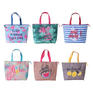 Osgoodway 2021 custom printed shoulder shopping beach girls simple tote bag