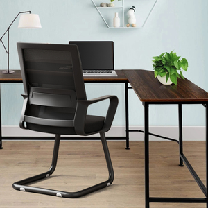<span class=keywords><strong>Chaise</strong></span> <span class=keywords><strong>de</strong></span> <span class=keywords><strong>bureau</strong></span> ergonomique à dossier haut en maille pour salle <span class=keywords><strong>de</strong></span> conférence d'école bon marché sans roues d'attente - Product Image 5