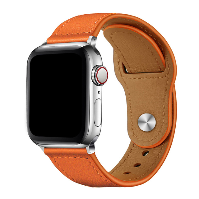 Retro Luxury Genuine Leather Strap Compatible with Apple Watch Series 11 Business Strap with Stainless Steel Buckle