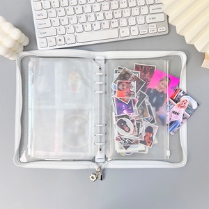 A6 Kích thước chất kết dính Túi 6 lỗ Ngân Sách Tiền mặt phong bì cho ngân sách rõ ràng dây kéo thư mục lá lỏng lẻo Túi PVC tài liệu Pouch - Product Image 6