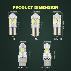 Ampoules LED haute luminosité série G10 7.8W 850LM 3030 * 27SMD 1156 1157 BAU15S 3156 3157 T20 avec indicateur d'objectif DRL <span class=keywords><strong>feu</strong></span> arrière - Product Image 5