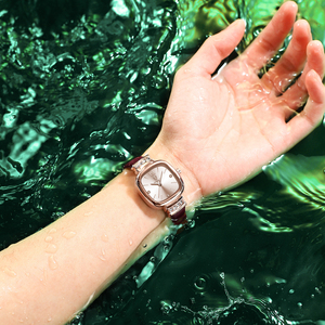 Reloj impermeable para mujer, reloj cuadrado pequeño, reloj de pulsera de cuarzo - Product Image 5