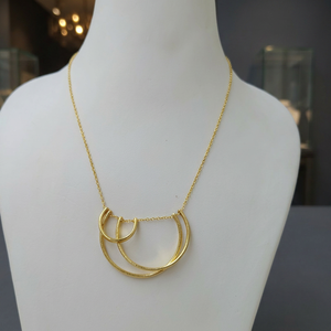 Collier vintage pour femme en laiton plaqué or 18 carats fait main avec un design géométrique - Product Image 2