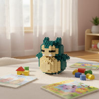 Wisehawk Nouvelle figurine anime créative en blocs de diamants, modèle élégant en ABS, jouet de dessin animé
