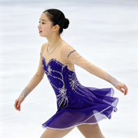 Robe de patinage artistique bleu roi pour enfants et adultes, en tissu maillé, manches longues, dos ajouré avec strass, pour compétition et spectacle