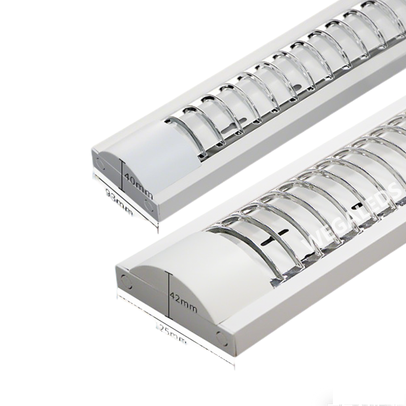 Luminaire à grille à persiennes